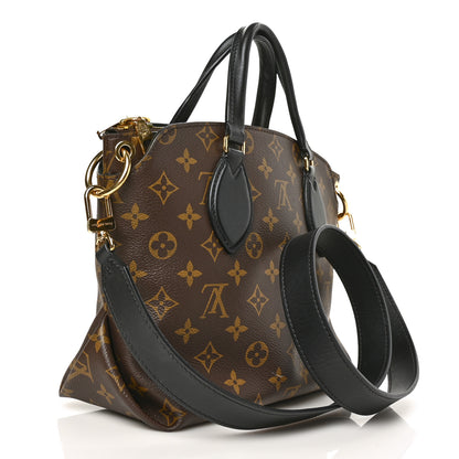 Louis Vuitton Monogram Flower Zipped Tote PM Black 3 of 7