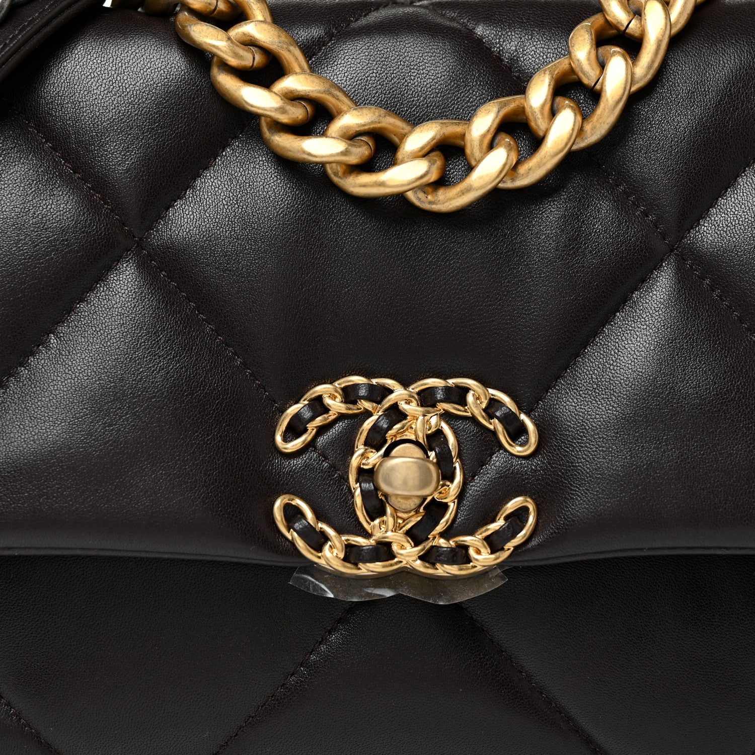 Chanel Lambskin Quilted Medium Chanel 19 Flap Dark Brown 17 of 22