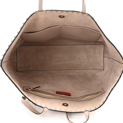 Valentino Garavani Grained Calfskin Rockstud Shoulder Tote Poudre 5 of 8