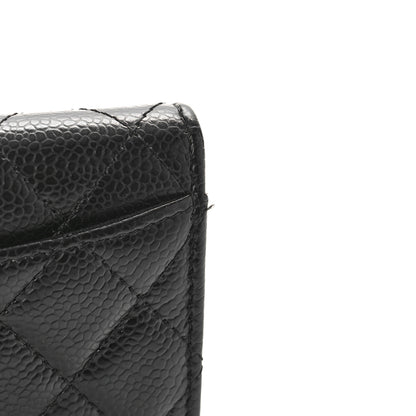 Chanel Caviar Quilted Flap Card Holder Wallet Black 10 of 11