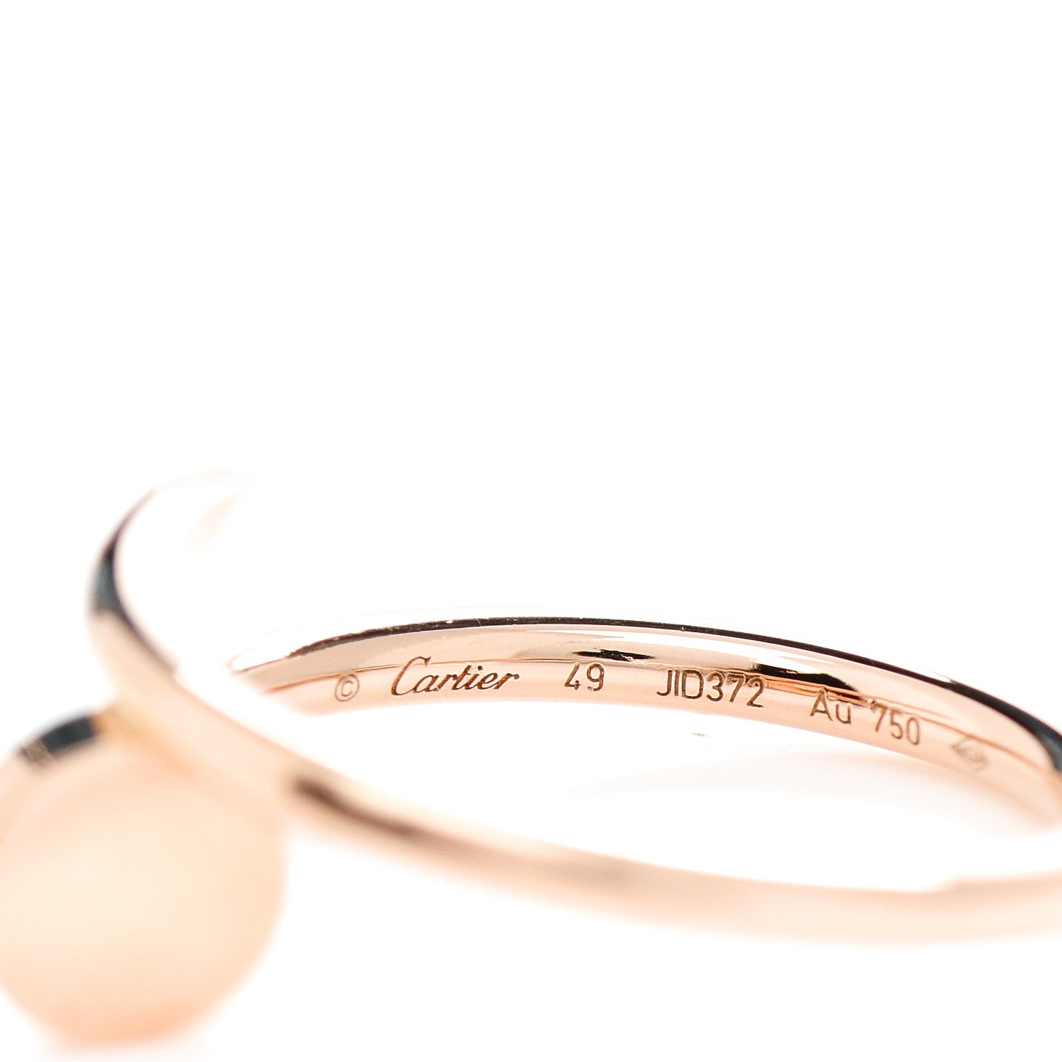 Cartier 18K Pink Gold Small Juste Un Clou Ring 49 4.75 4 of 5