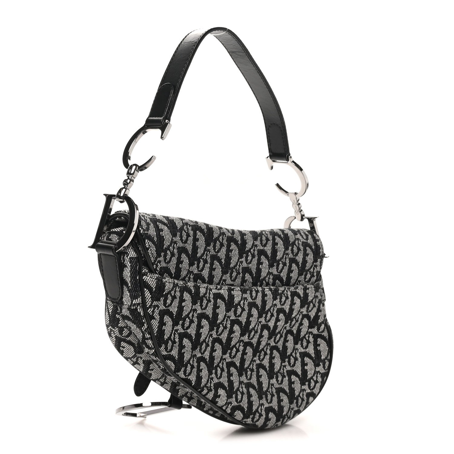 Christian Dior Monogram Saddle Bag Black 3 of 11