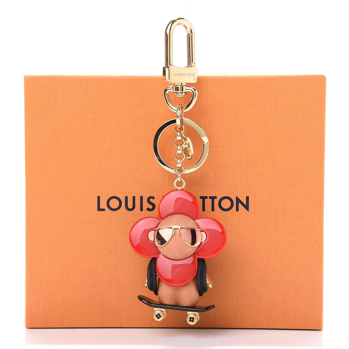 Resin Wood Vivienne Skateboarder Bag Charm
