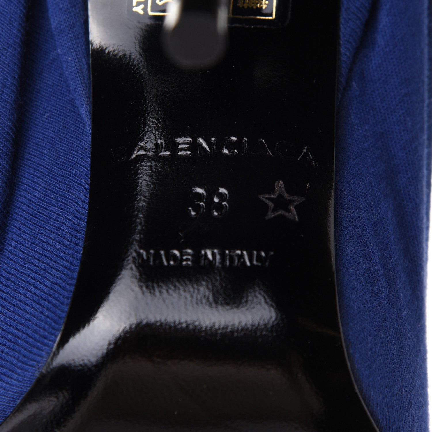 Balenciaga Jersey Crepe Political Campaign Logo Knife 115 Pointed Pumps 38 Pacifique White Rouge 7 of 10