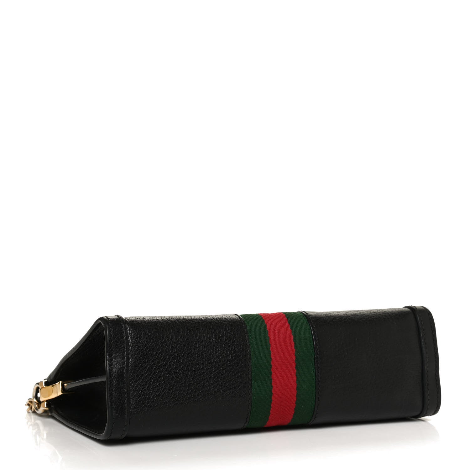 Gucci Calfskin GG Web Small Ophidia Chain Shoulder Bag Black 4 of 11