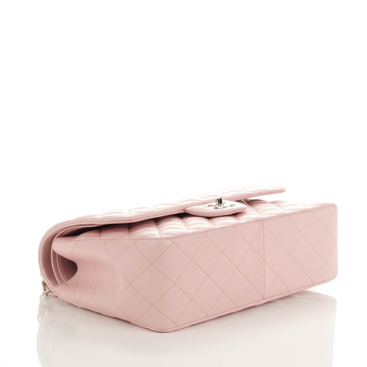 Chanel Lambskin Quilted Jumbo Double Flap Light Pink 4 of 8