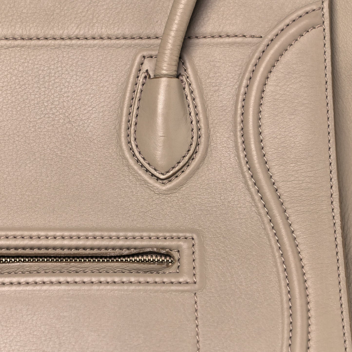 Supple Calfskin Medium Phantom Luggage Beige