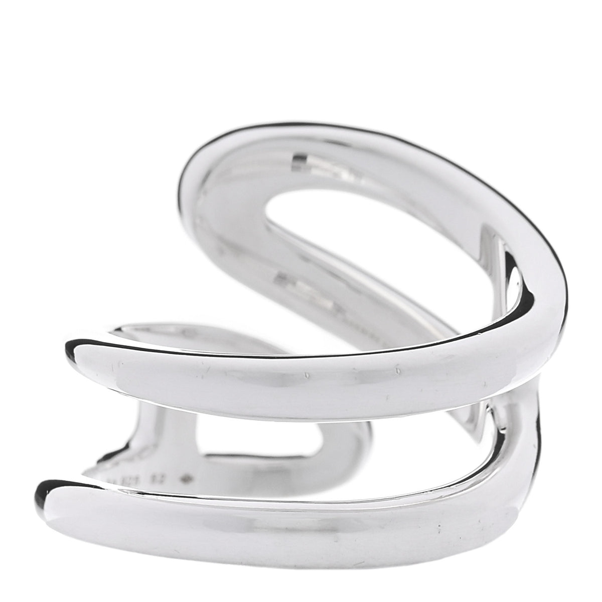 Hermes Sterling Silver Chaine D'Ancre Punk Ring 52 6 3 of 5