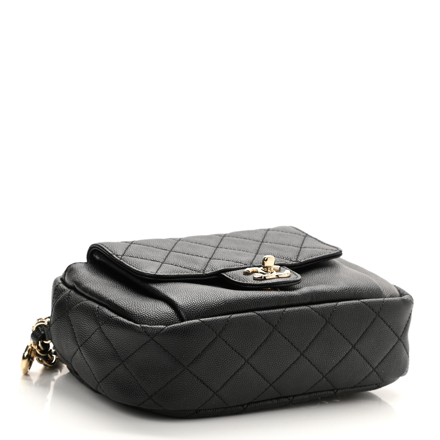 Caviar Quilted CC Day Camera Case Black