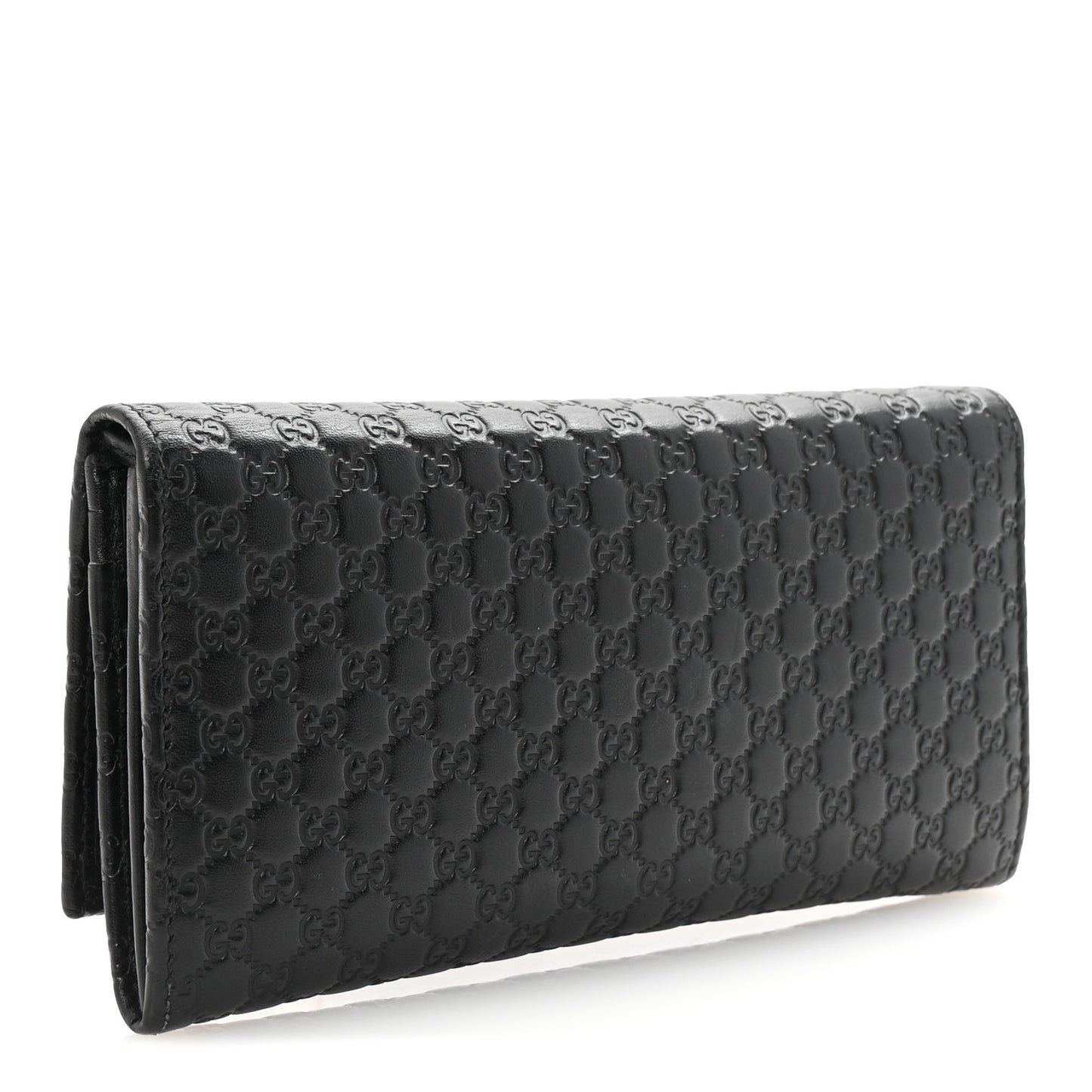 Soft Microguccissima Continental Wallet Black