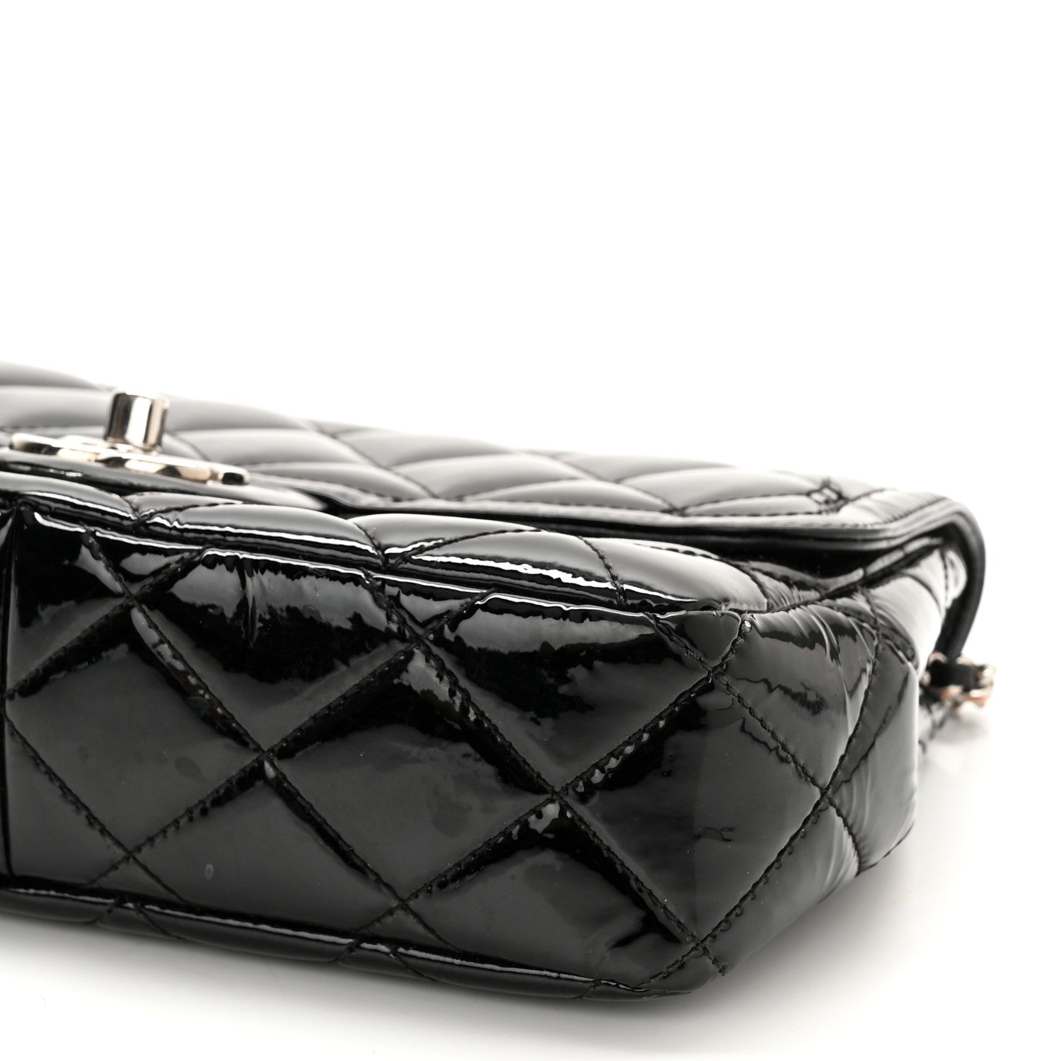 Chanel Patent Quilted Small Coco Shine Flap Black 10 of 12