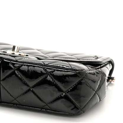 Chanel Patent Quilted Small Coco Shine Flap Black 10 of 12