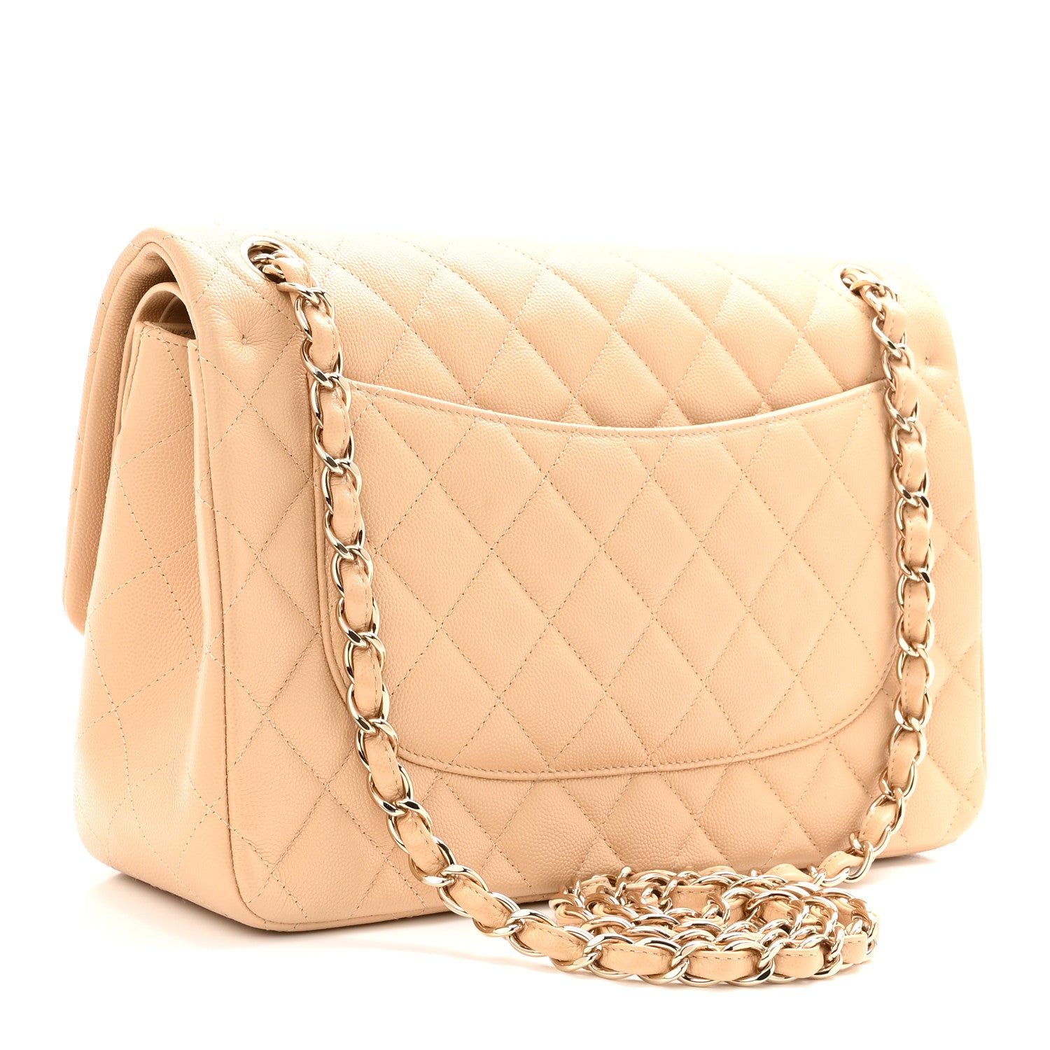 Chanel Caviar Quilted Jumbo Double Flap Beige Clair 3 of 11