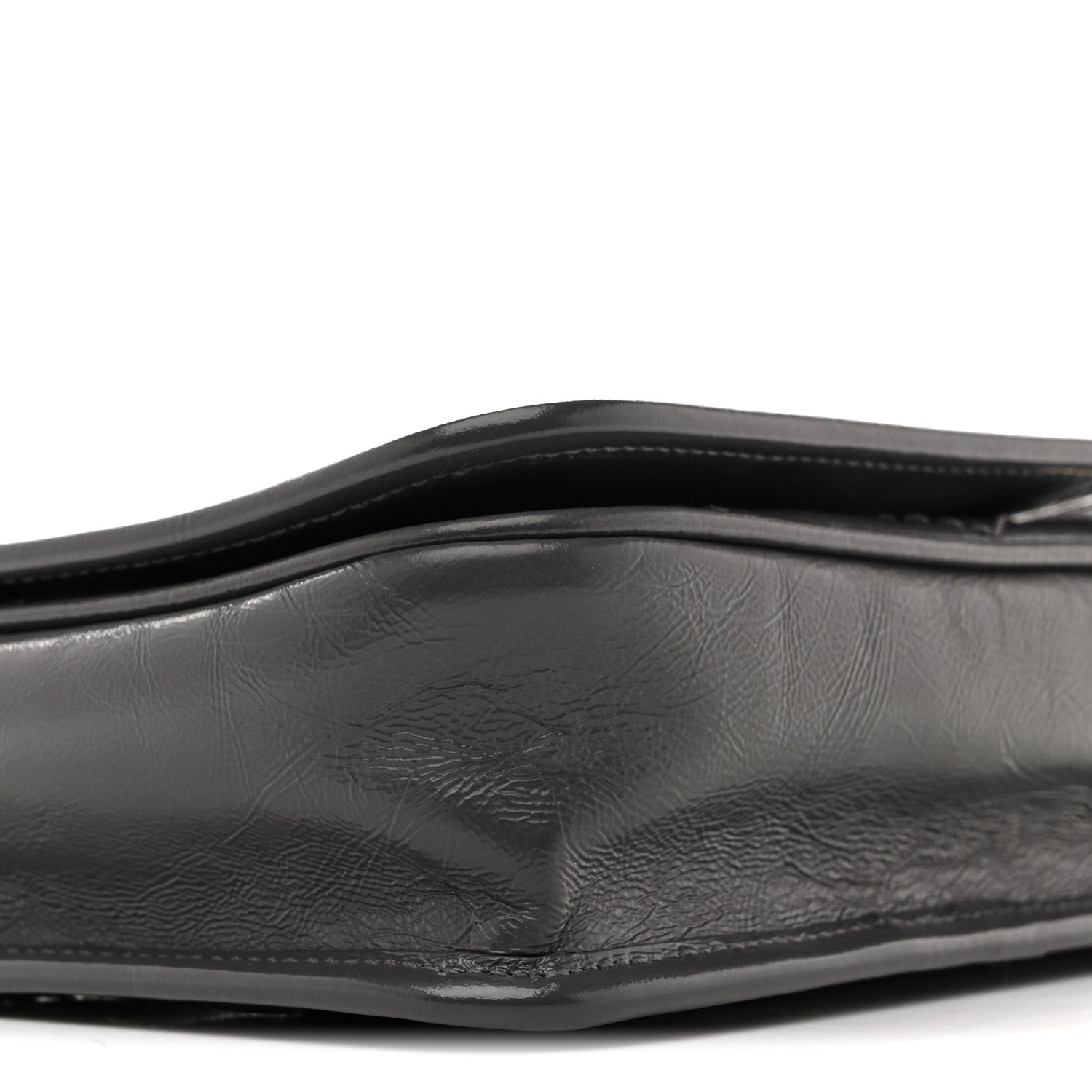 Saint Laurent Crinkled Calfskin Matelasse Monogram Niki Chain Wallet Storm 9 of 10