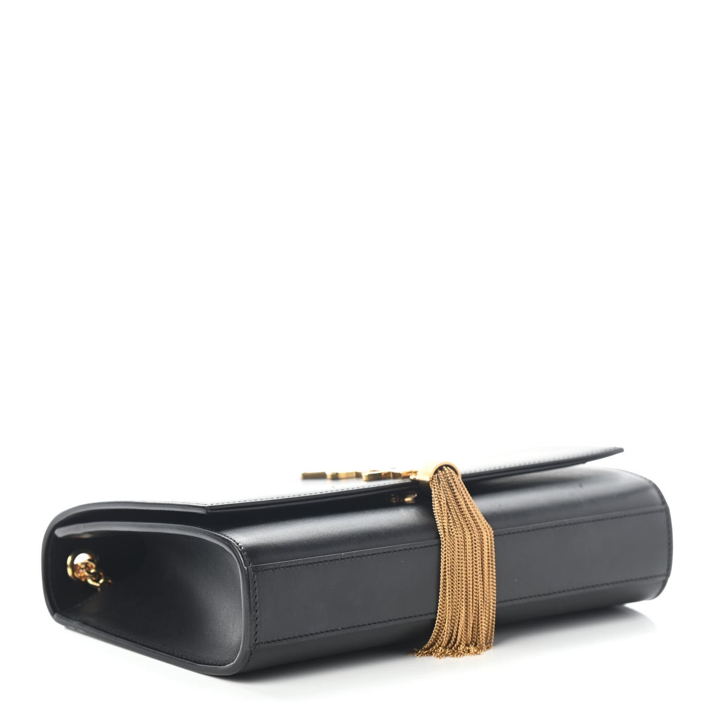 Smooth Calfskin Medium Classic Monogram Kate Tassel Satchel Black