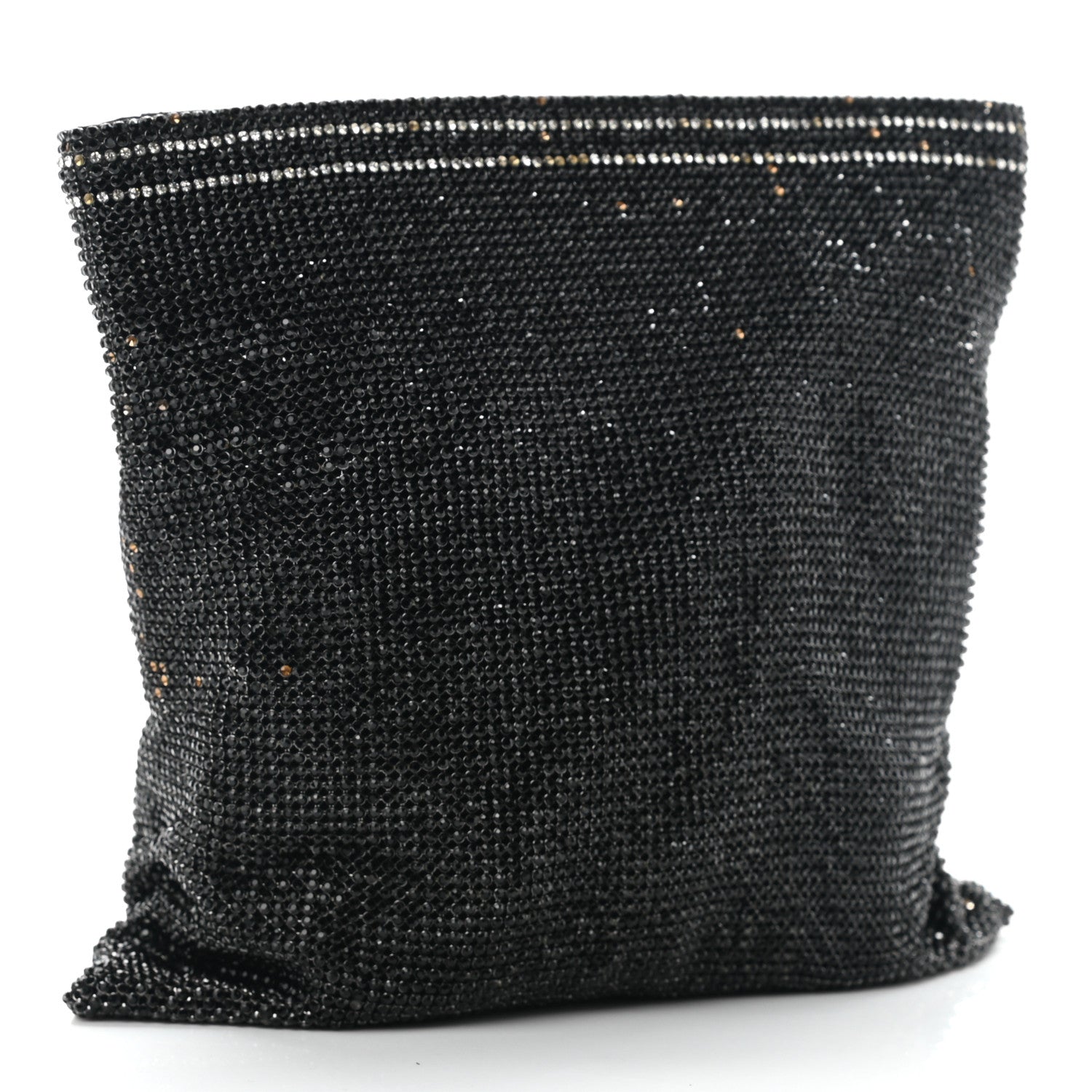Alexander Wang Rhinestone Chain Mesh Wanglock Logo Pouch Black White 3 of 11