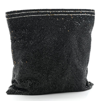 Alexander Wang Rhinestone Chain Mesh Wanglock Logo Pouch Black White 3 of 11