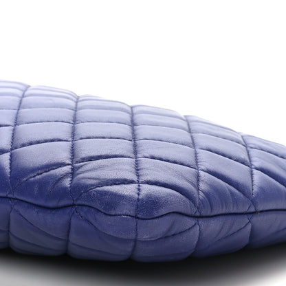 Chanel Lambskin Quilted Large Beauty CC Cosmetic Case Navy 9 of 10