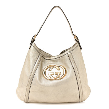 Gucci Leather Medium Britt Hobo Gold 1 of 19