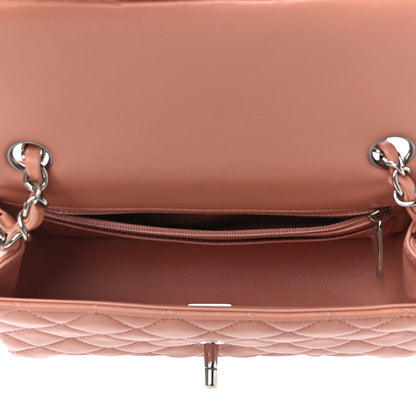 Chanel Lambskin Quilted Mini Rectangular Flap Dark Pink 5 of 11