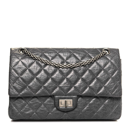 Chanel Aged Calfskin Quilted 50th Anniversary 2.55 Reissue Flap 226 Grey 1 of 14