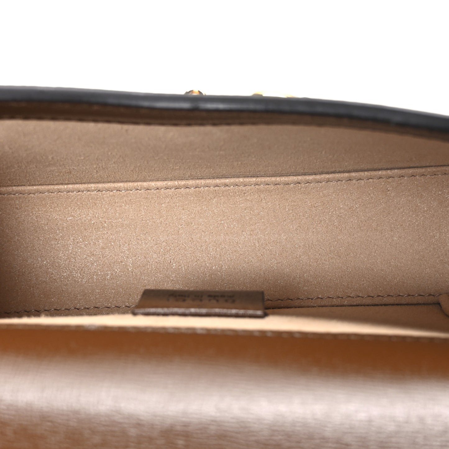 GG Supreme Monogram Mini Horsebit 1955 Shoulder Bag Beige Brown Sugar