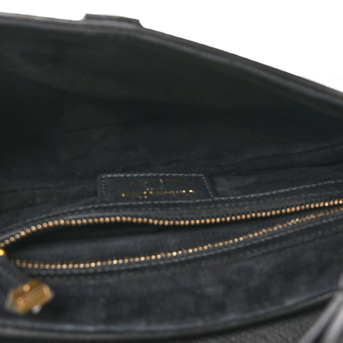 Grained Calfskin Saddle Bag Black