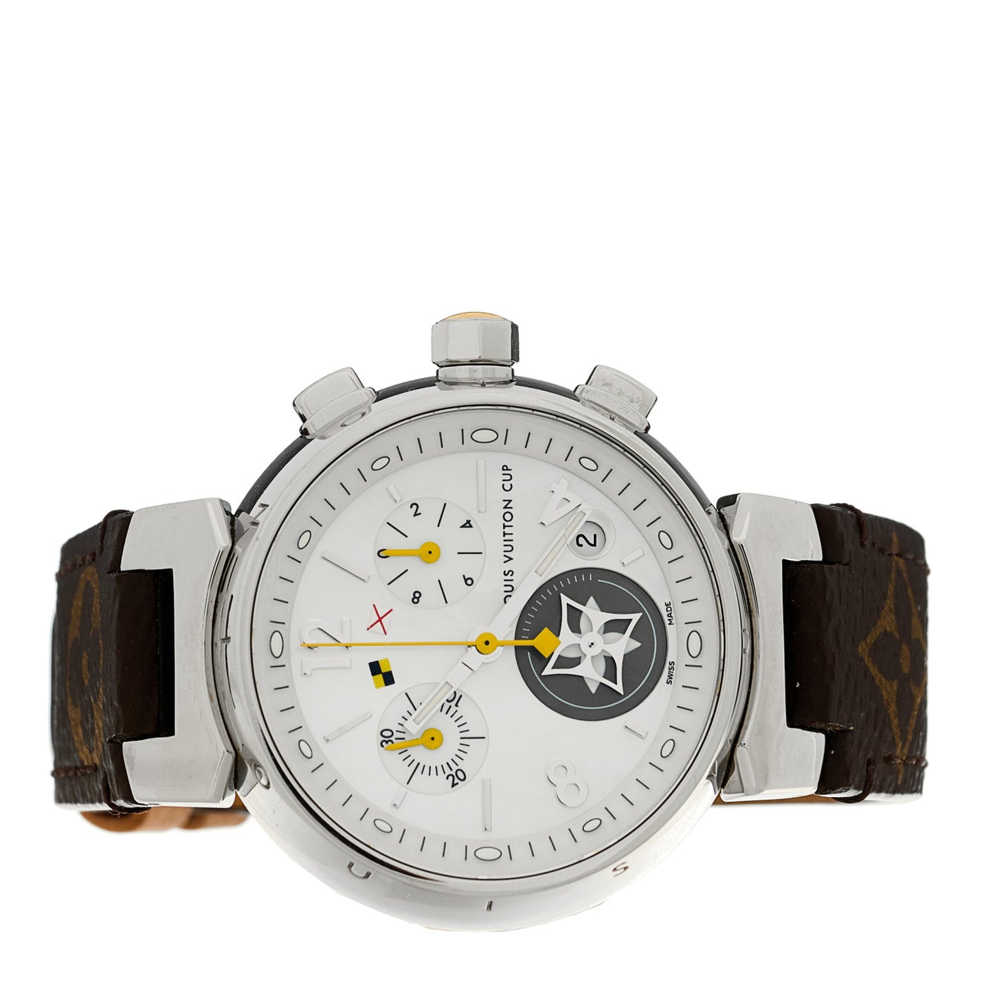 Stainless Steel Monogram 34mm Tambour Lovely Cup Quartz Watch