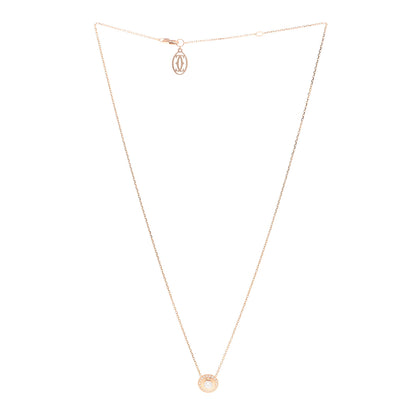 Cartier 18K Pink Gold Diamond .21ct D'Amour Pave Necklace 3 of 5