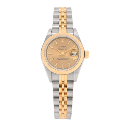 Rolex Stainless Steel 18K Yellow Gold 26mm Oyster Perpetual Datejust Watch Champagne 69173 1 of 5