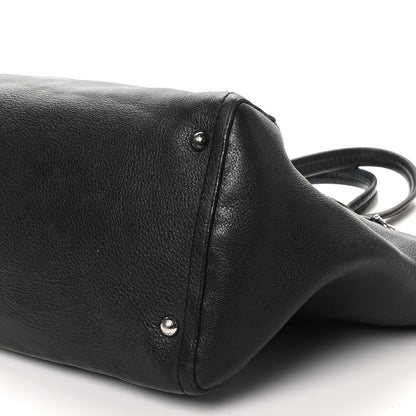 Salvatore Ferragamo Calfskin Medium Verve Double Zip Tote Black 7 of 8