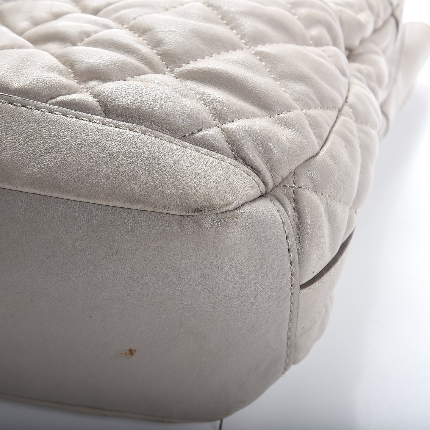 Lambskin Quilted Medium Enmore Hobo Grey