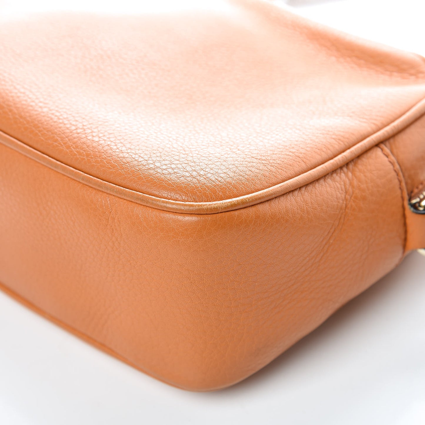 Pebbled Calfskin Small Soho Disco Bag Curcuma