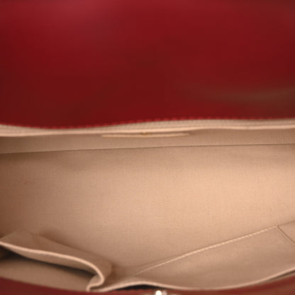 Chanel Calfskin Double Stitch Large Hamptons Tote Red 5 of 10