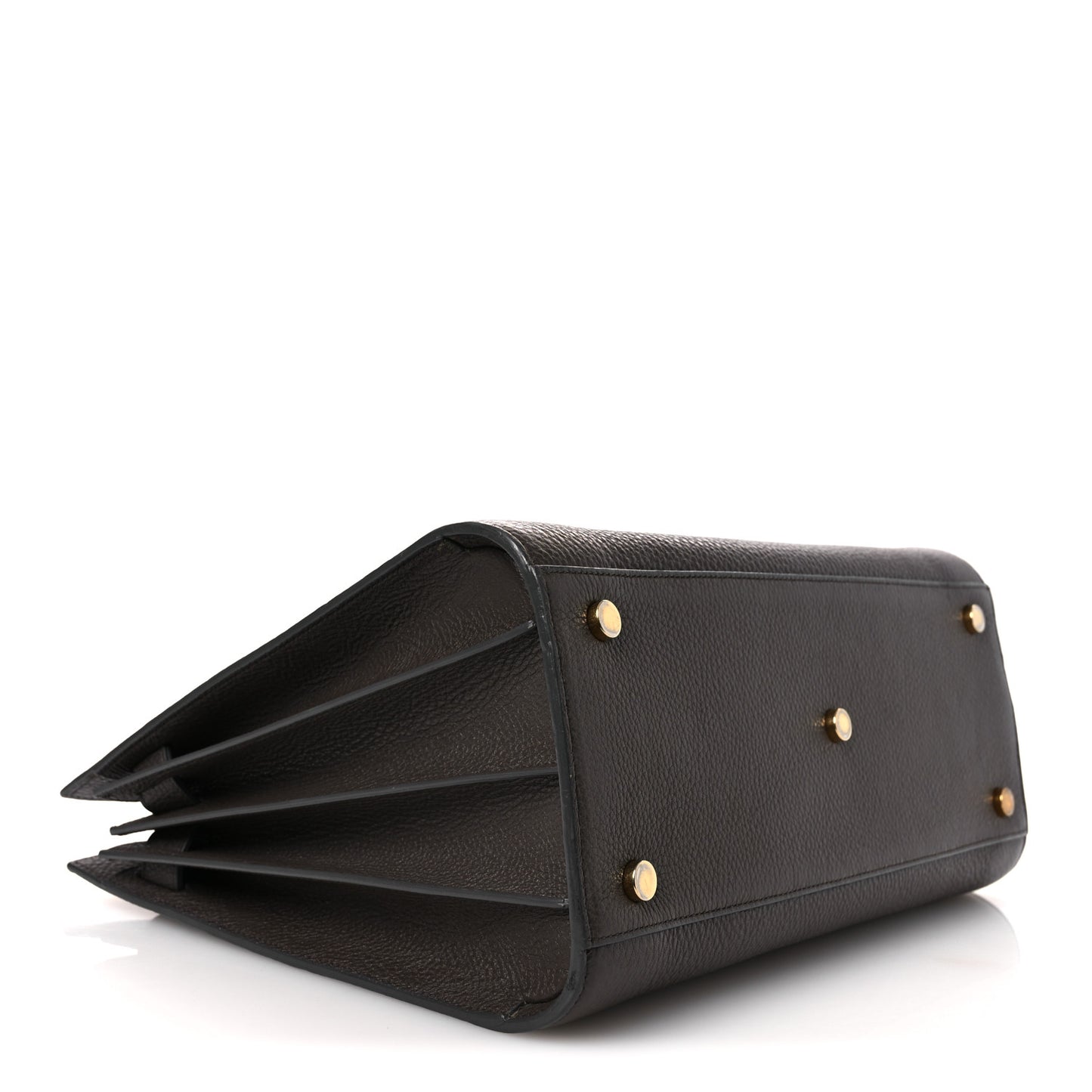 Grained Calfskin Small Sac De Jour Dark Brown