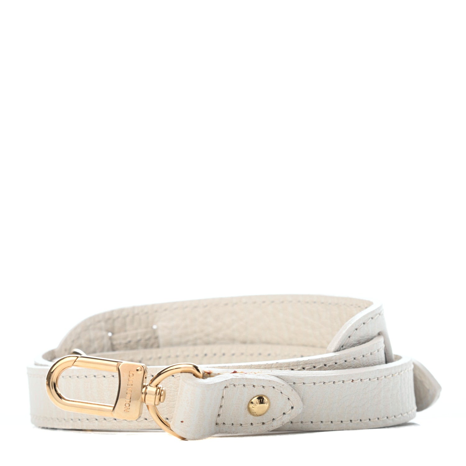 Louis Vuitton Calfskin 16mm Adjustable Shoulder Strap Creme 2 of 7