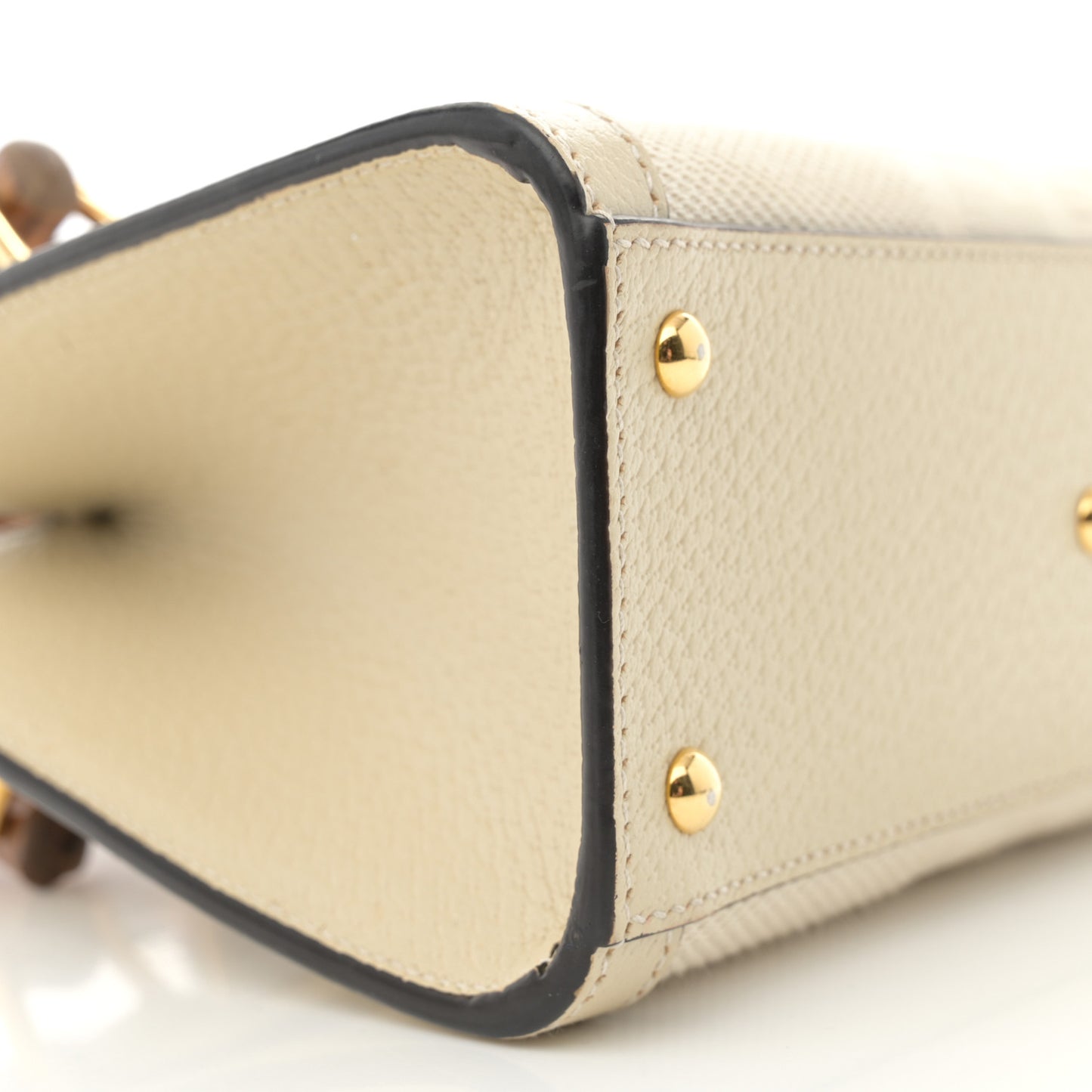 Monogram Jumbo GG Textured Dollar Calfskin Web Mini Diana Tote Bag Off White