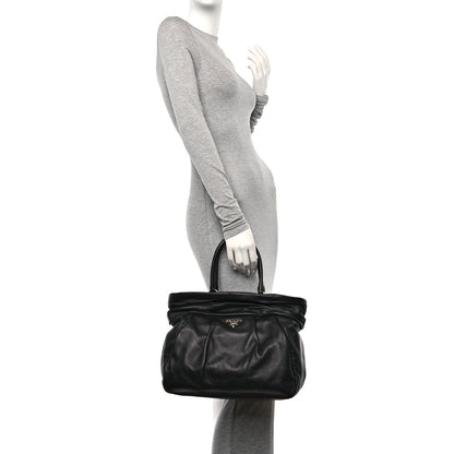 Prada Nappa Frills Tote Black 2 of 9