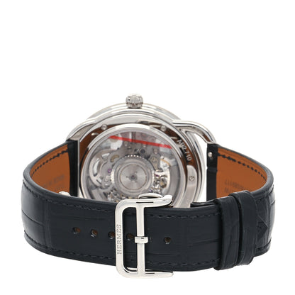 Hermes Stainless Steel Alligator 40mm Arceau Squelette Automatic Watch Noir 3 of 5