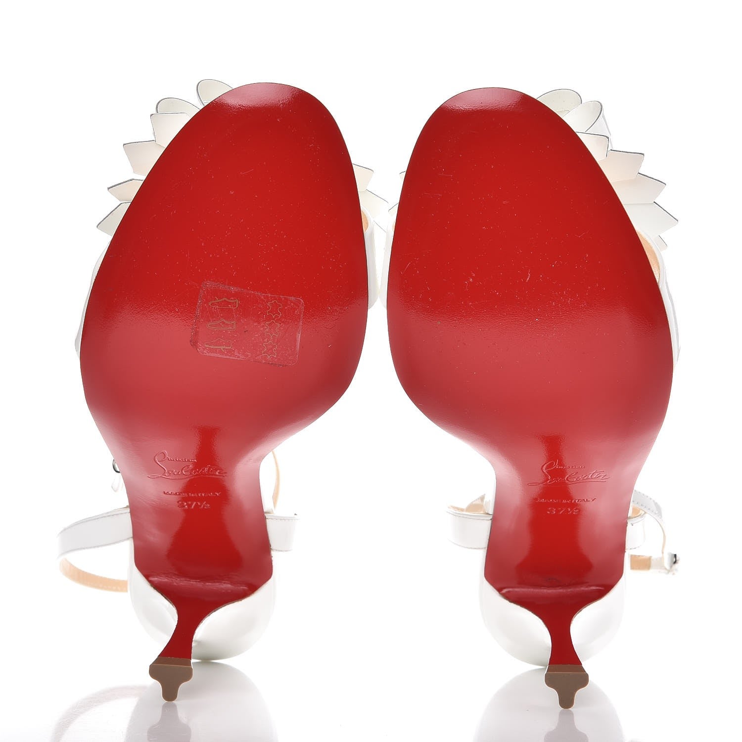 Christian Louboutin Patent Miss Valois 85 Bow Sandals 37.5 Latte 5 of 9
