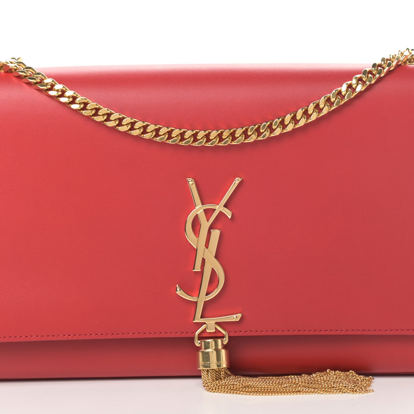 Smooth Calfskin Medium Classic Monogram Kate Tassel Satchel New Lipstick