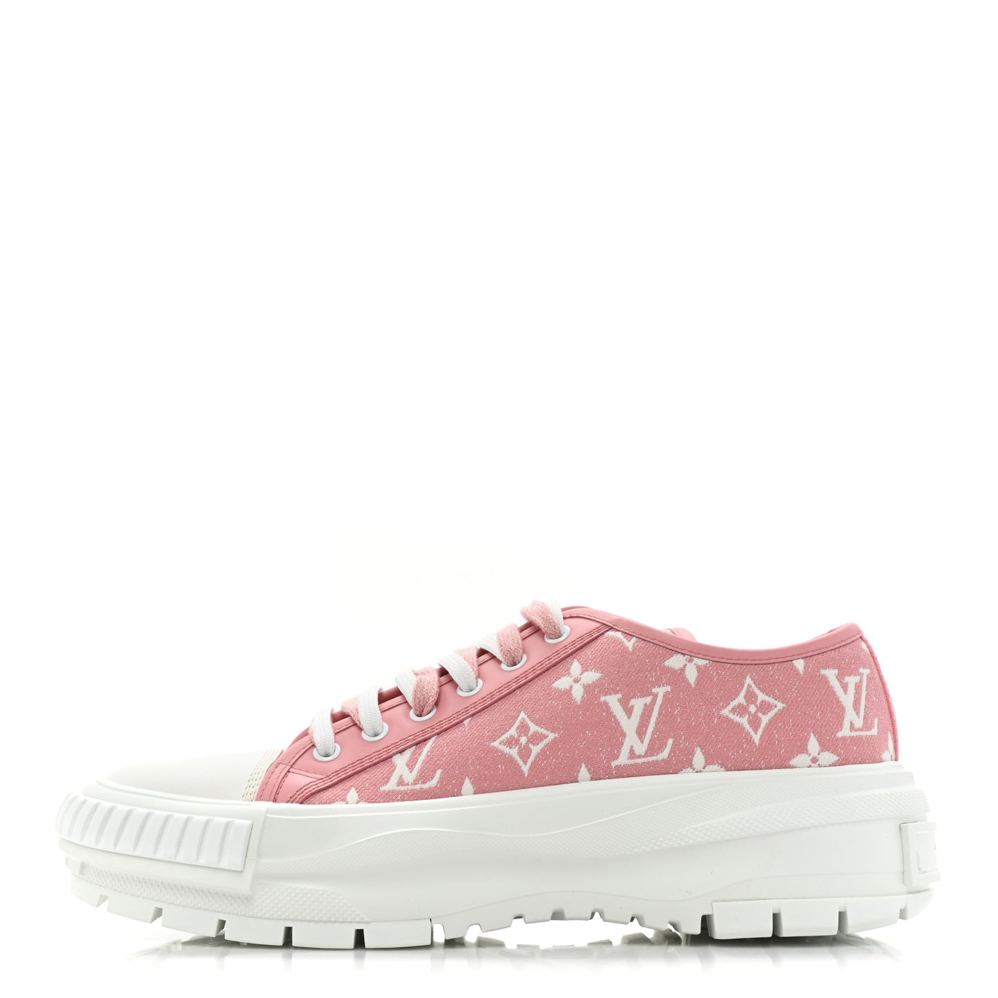 Denim Monogram Squad Sneakers 41 Pink