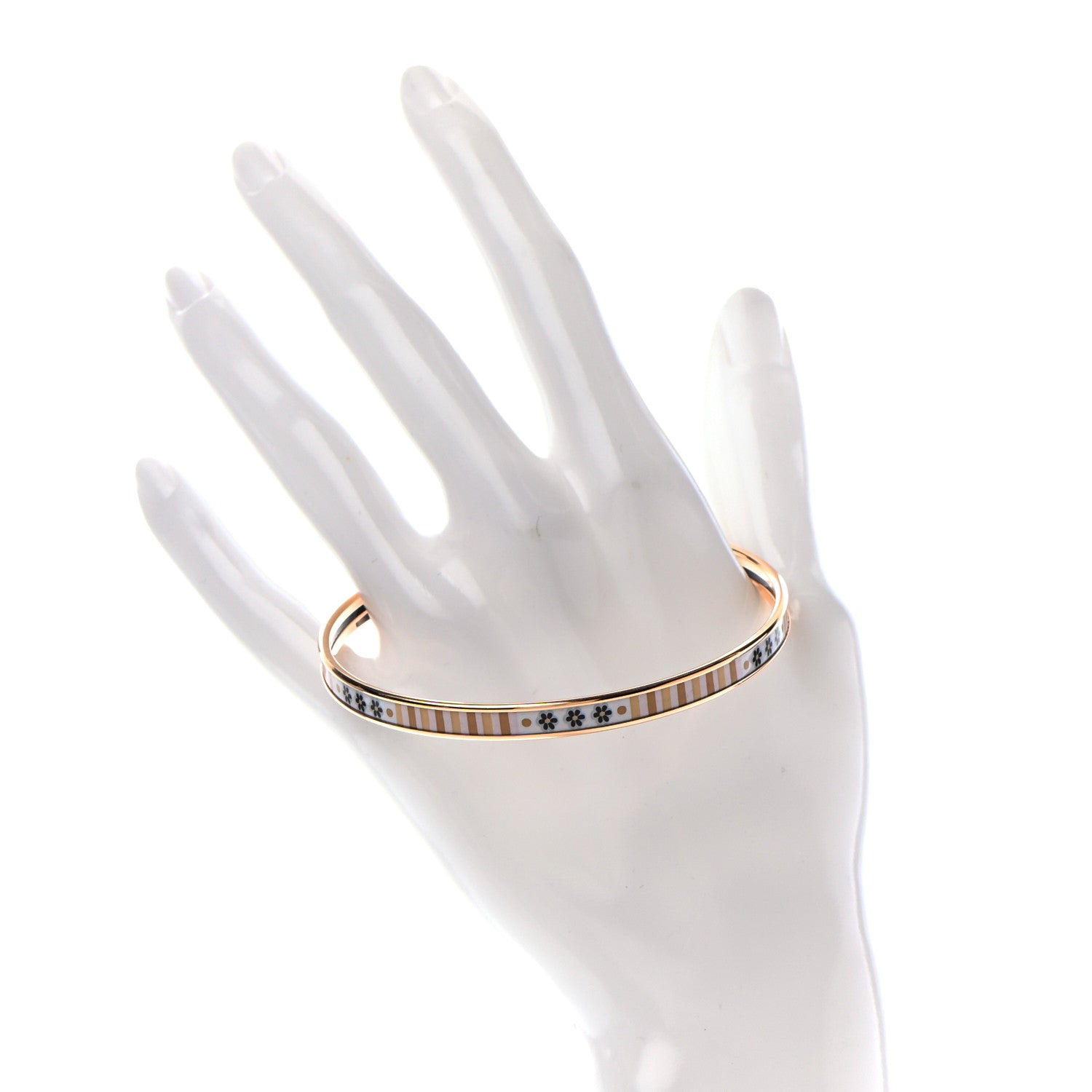 Hermes Enamel Printed Extra Narrow Bracelet 65 2 of 5
