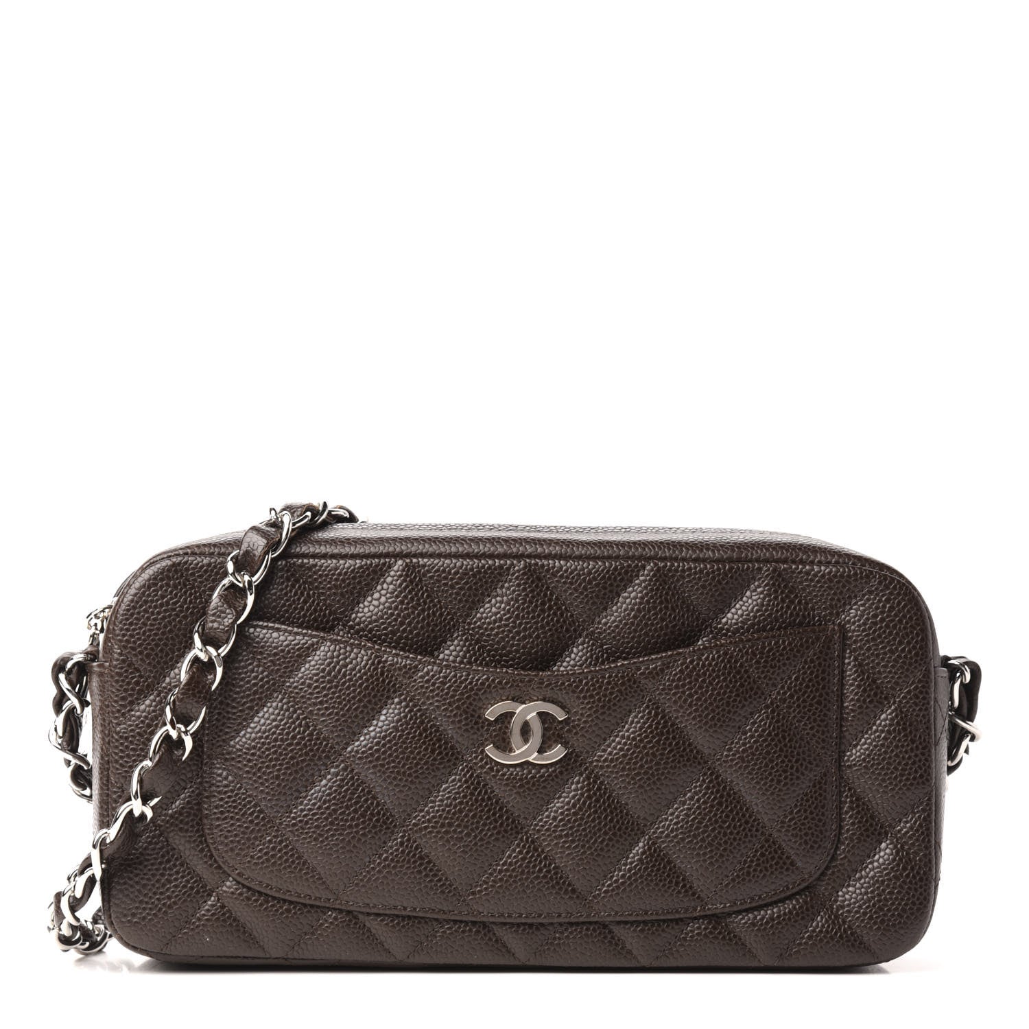 Chanel Caviar Quilted Timeless Camera Case Brown 1 of 9