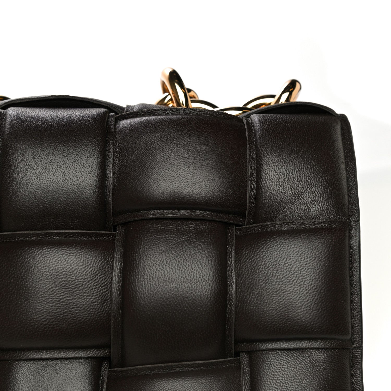 Bottega Veneta Lambskin Maxi Intreccio Padded Chain Cassette Crossbody Bag Black 15 of 18