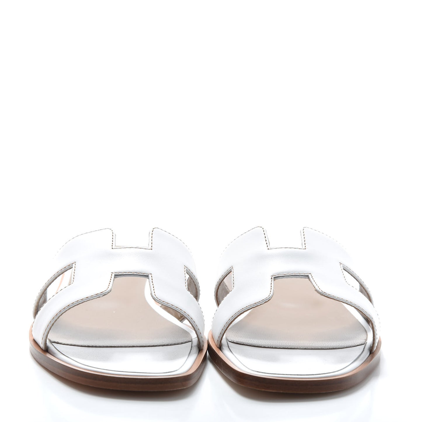 Box Calfskin Oran Sandals 36.5 White
