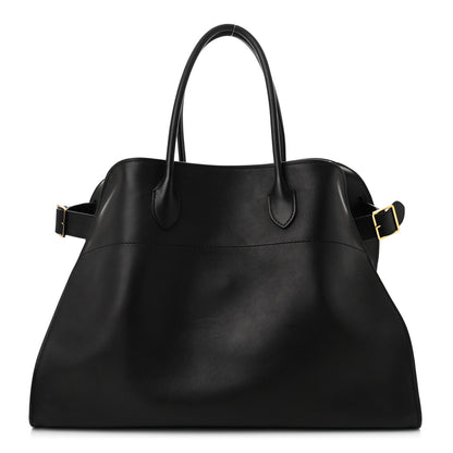 The Row Polished Saddle Calfskin Soft Margaux 17 Black 1 of 9
