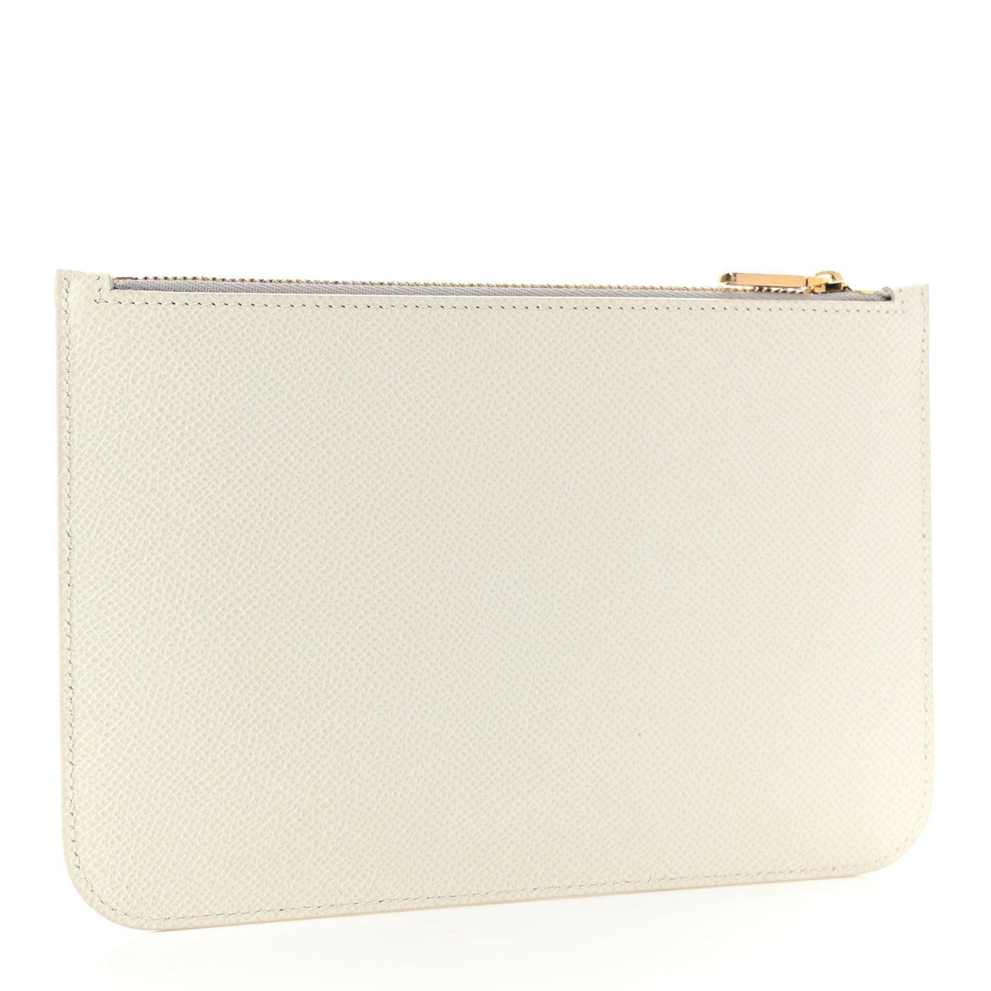 Dauphine Zip Clutch Bag White