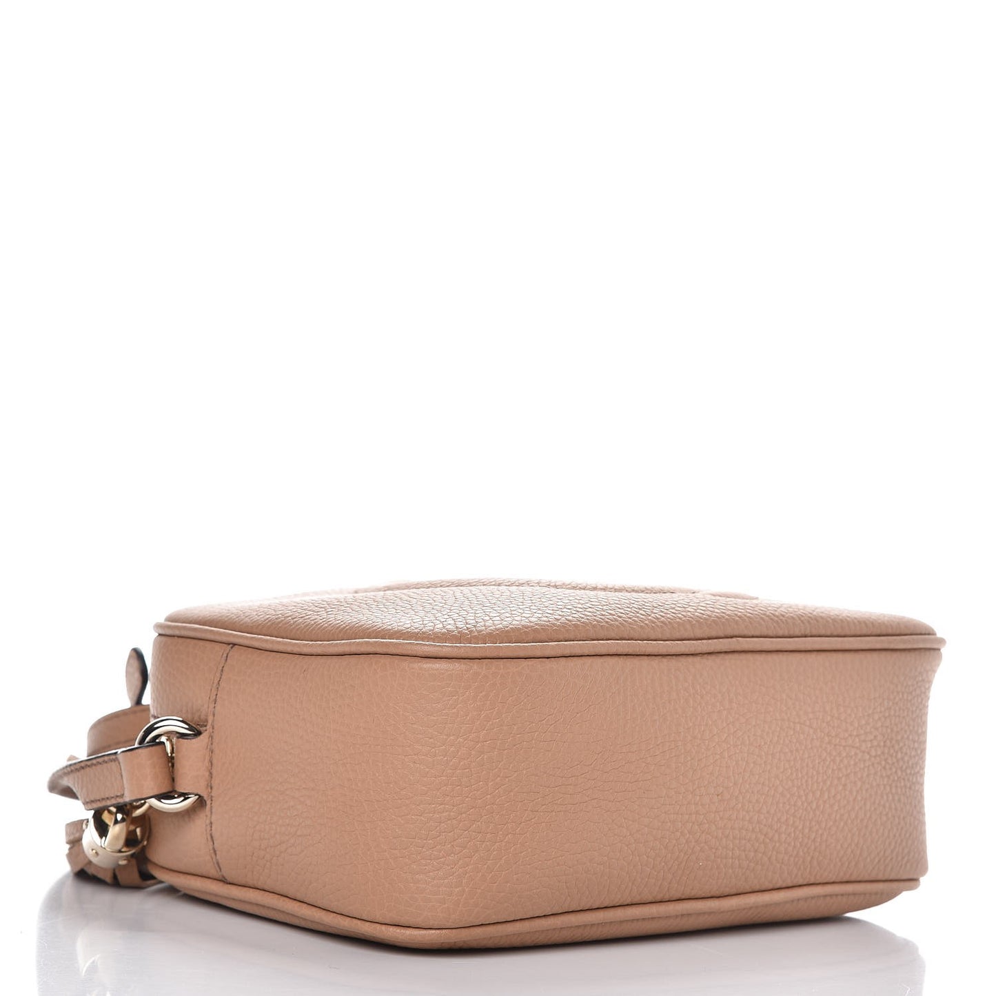 Pebbled Calfskin Small Soho Disco Bag Rose Beige