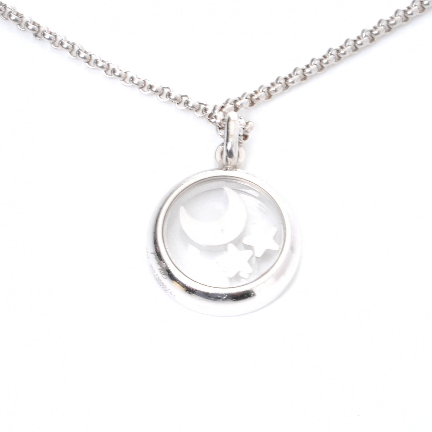 Chopard 18k Diamond Happy Diamonds Stars Moon Necklace 5 of 6